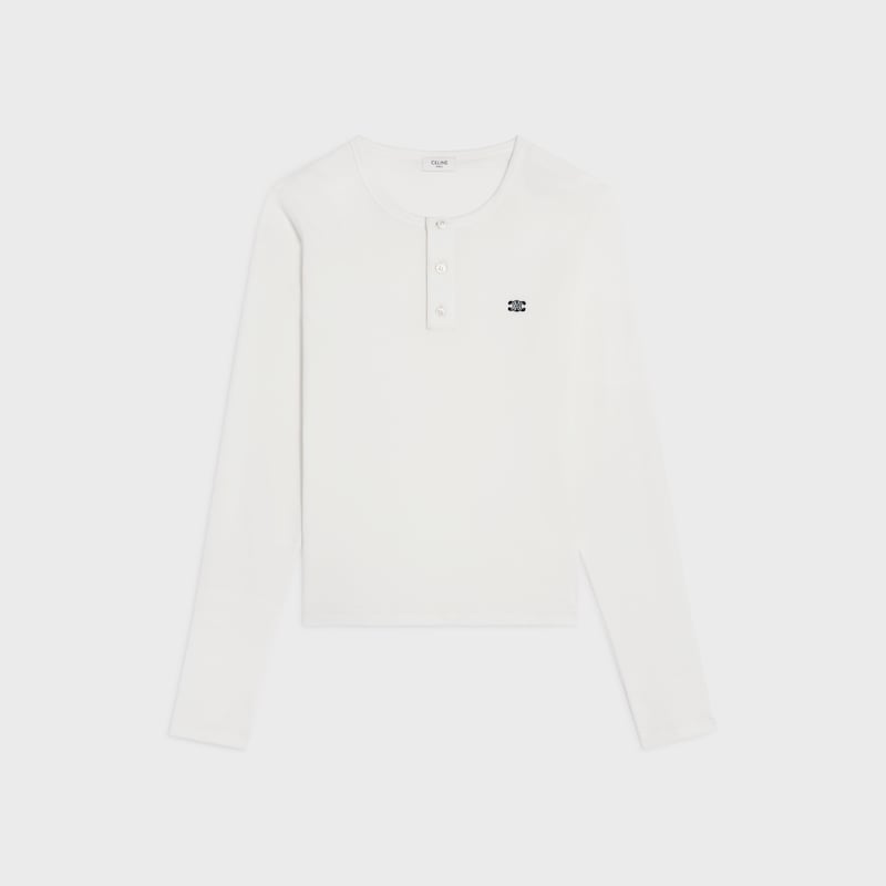 long sleeved t-shirt in ribbed cotton jersey