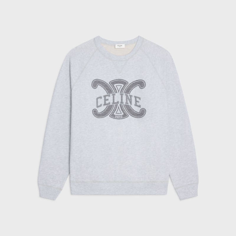 regular sweatshirt in cotton fleece