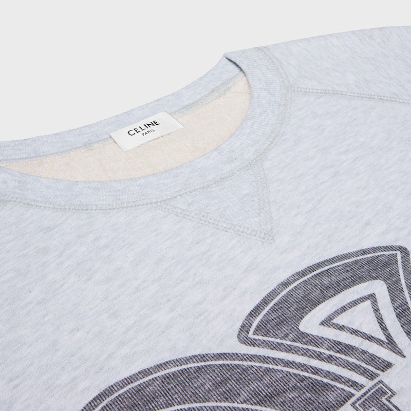regular sweatshirt in cotton fleece