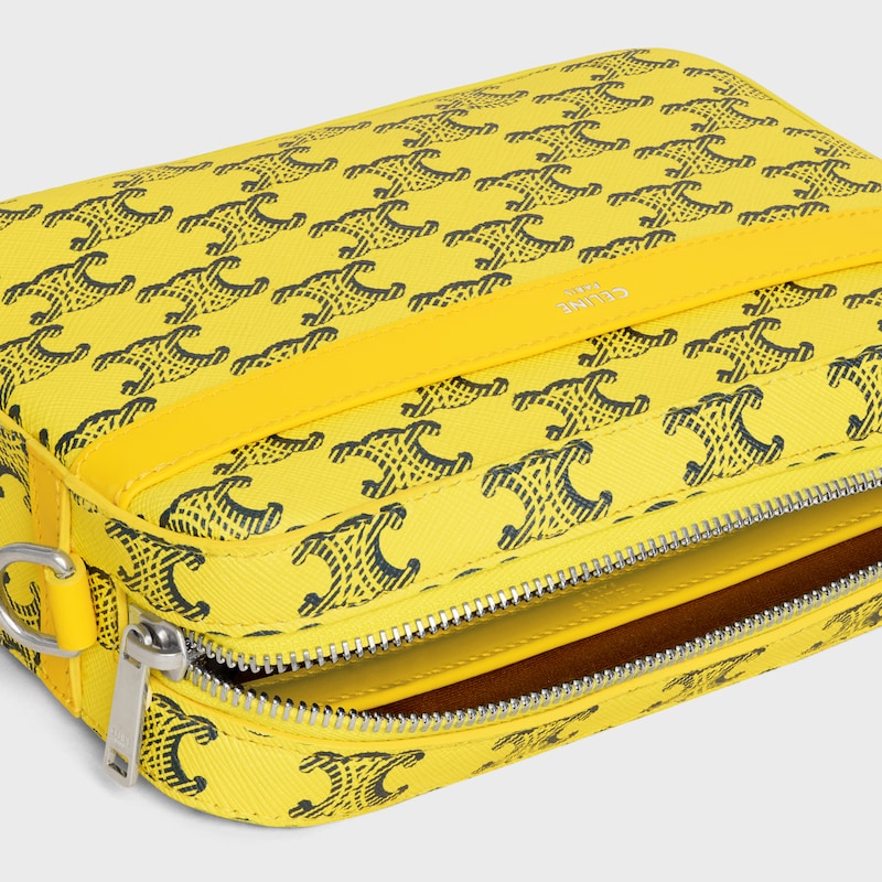 small messenger bag in triomphe canvas and calfskin