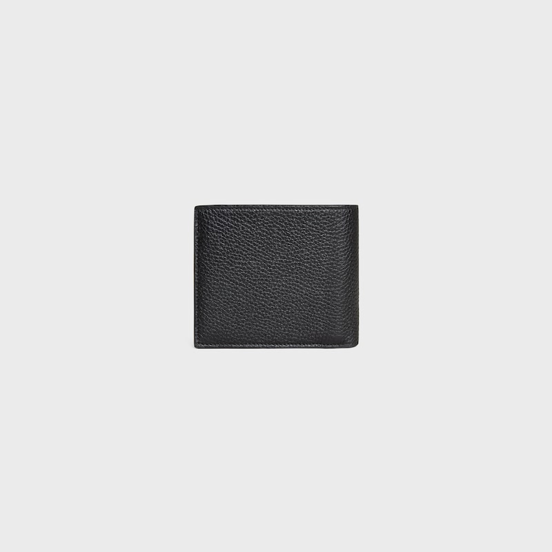 bi-fold card holder in grained calfskin