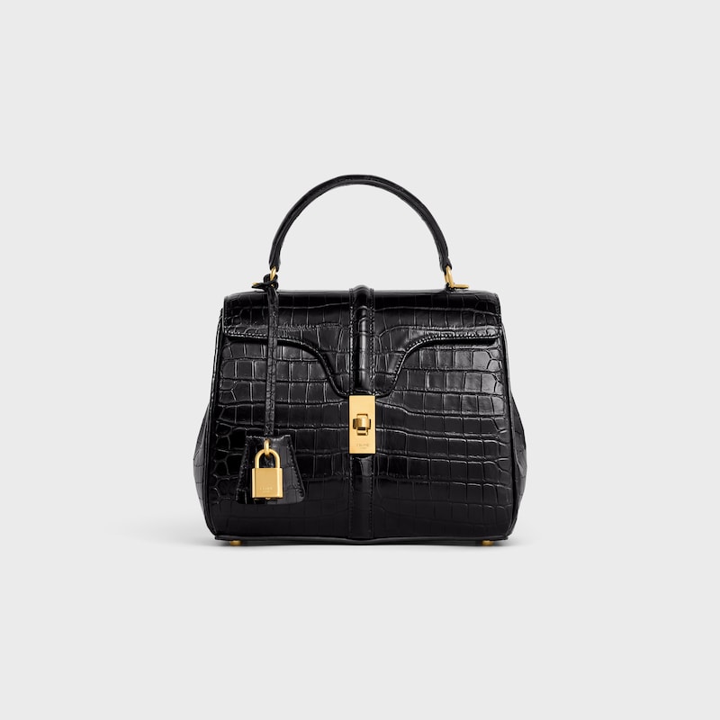 small 16 bag in porosus crocodile