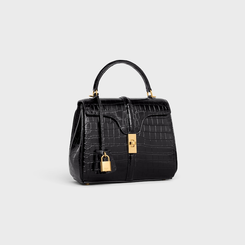 small 16 bag in porosus crocodile