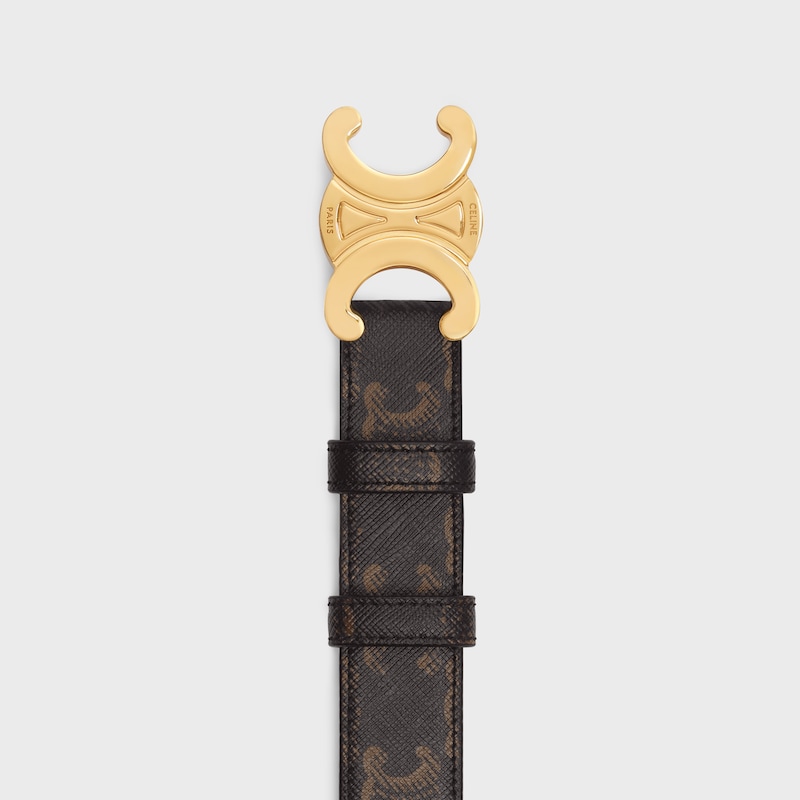 medium 25mm triomphe belt in triomphe canvas