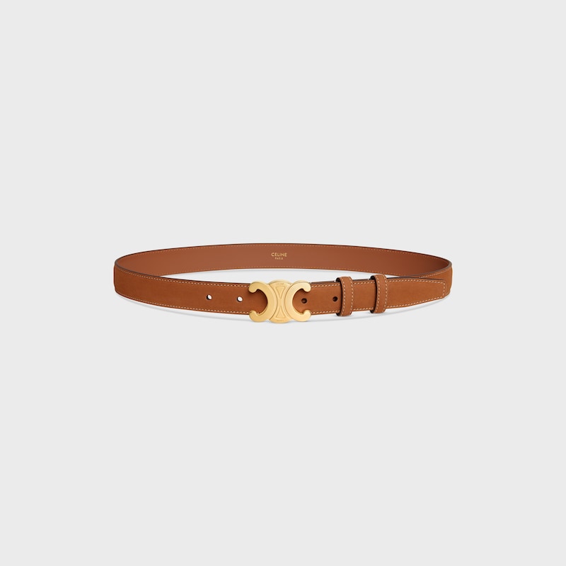 medium 25mm triomphe belt in nubuck calfskin