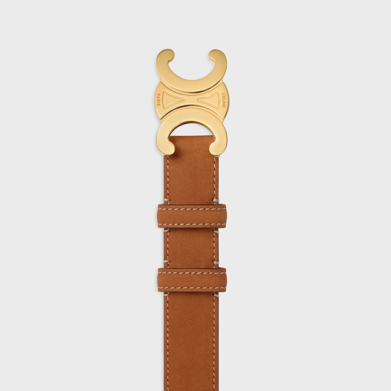 medium 25mm triomphe belt in nubuck calfskin