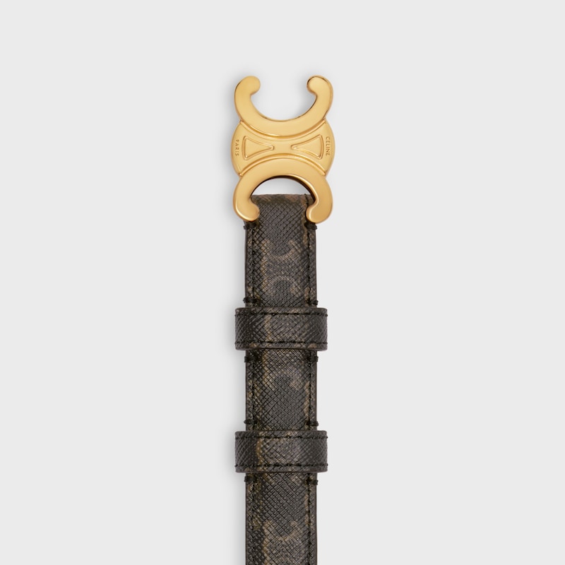 small 18mm triomphe belt in triomphe canvas