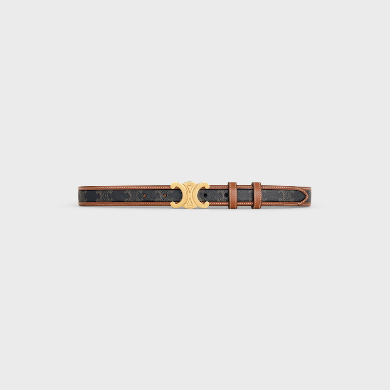 medium 25mm triomphe belt in triomphe canvas and calfskin