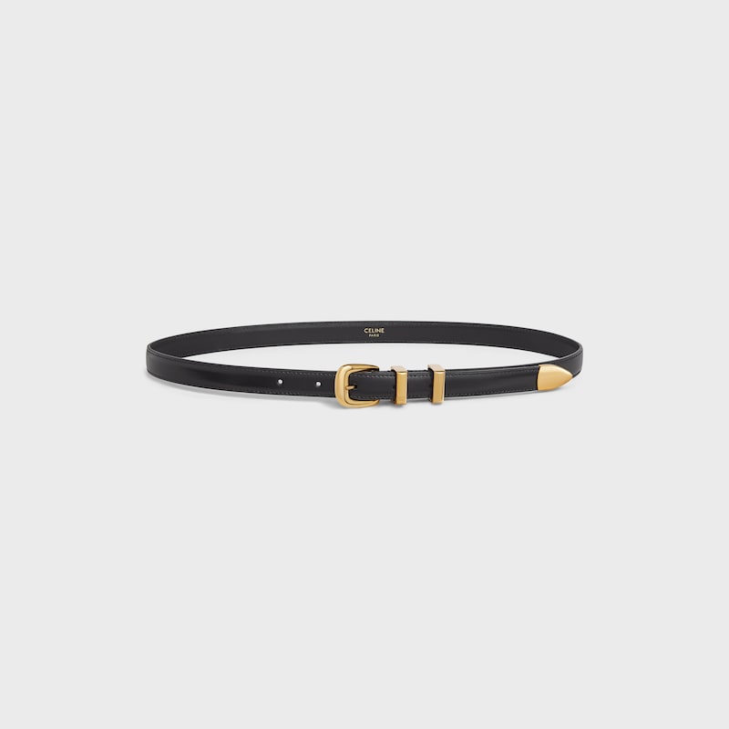 small 18mm western belt in taurillon leather