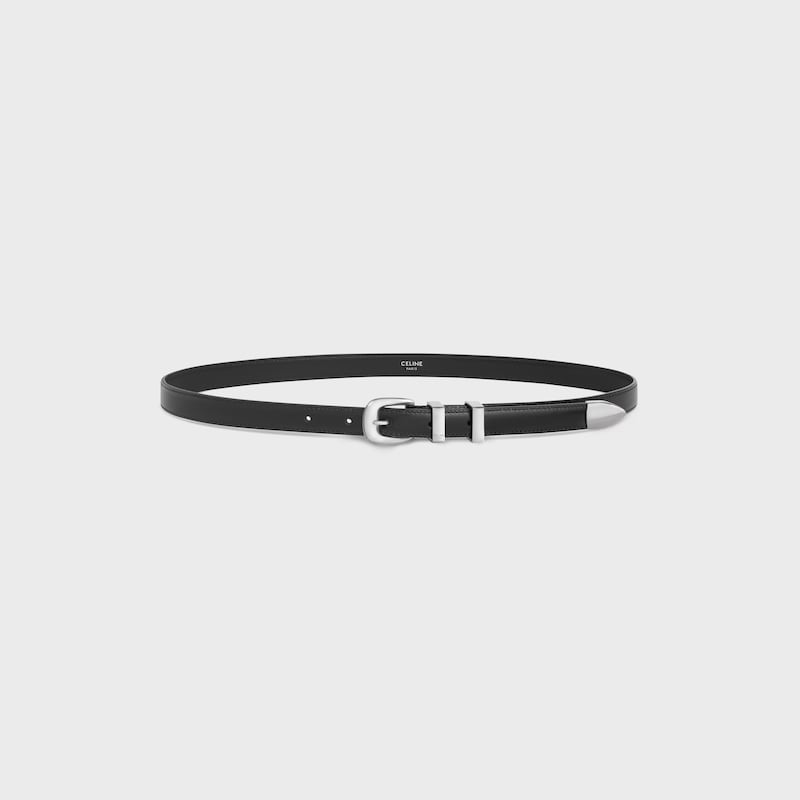 small 18mm western belt in taurillon leather