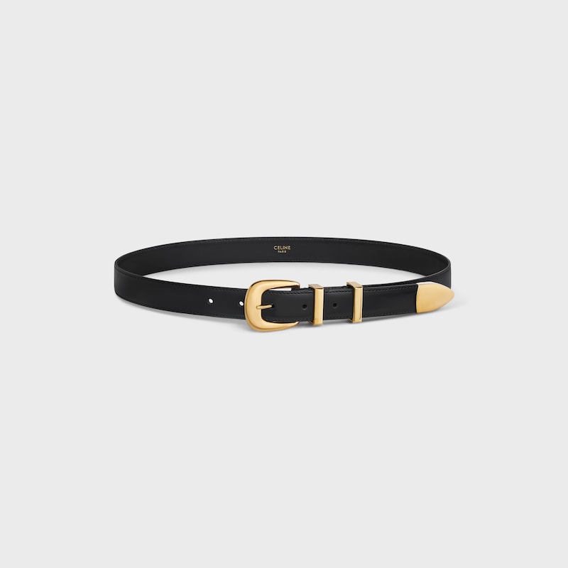 medium 25mm western belt in taurillon leather