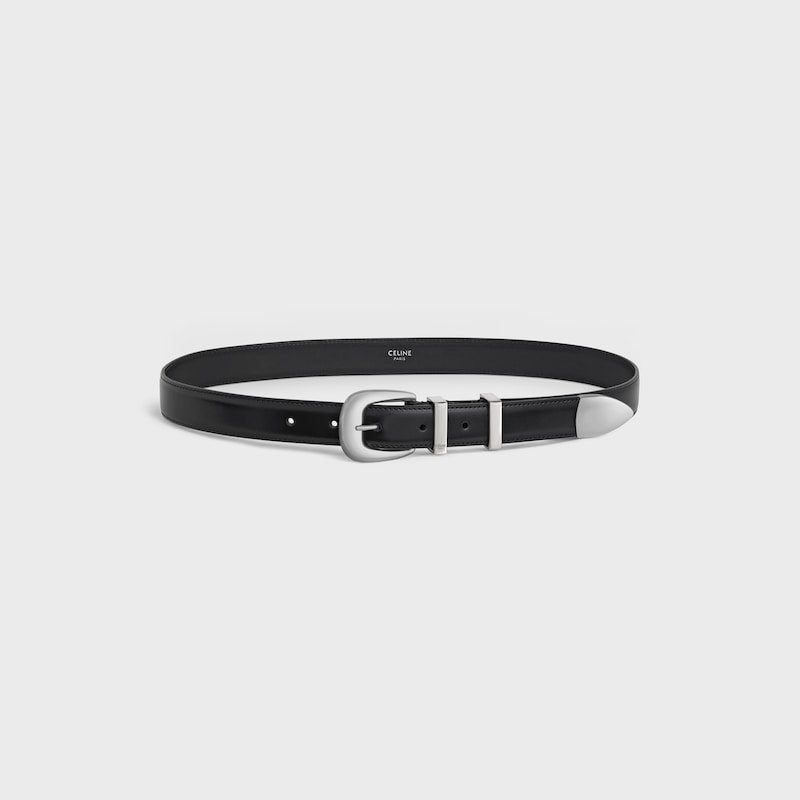 medium 25mm western belt in taurillon leather