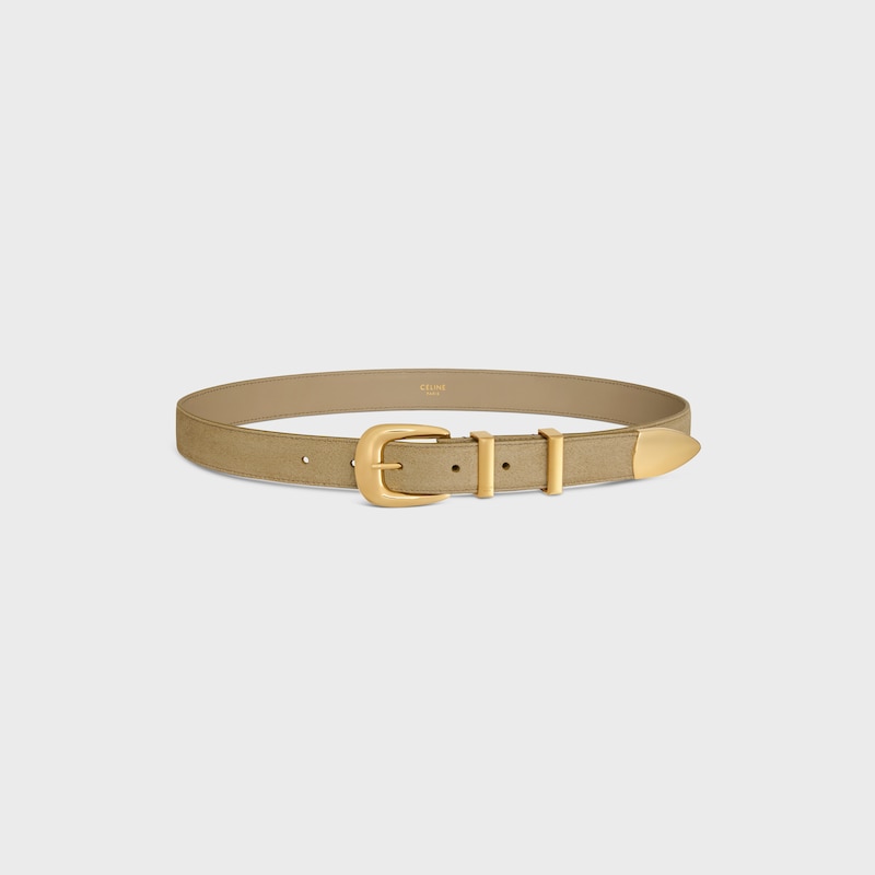 medium 25mm western belt in suede calfskin