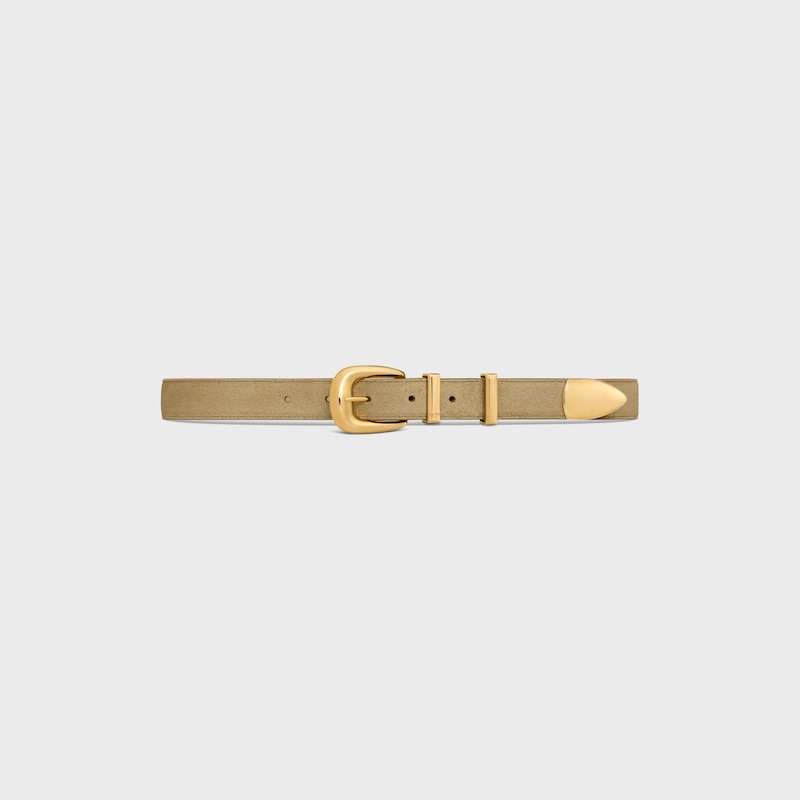 medium 25mm western belt in suede calfskin