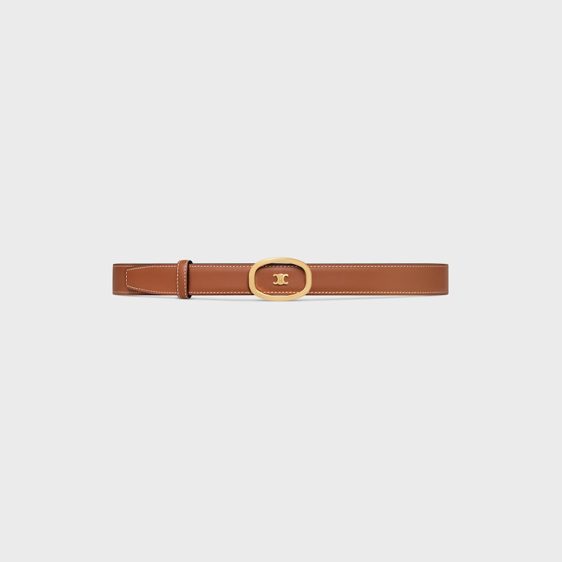 medium 25mm reversible celine alix belt in taurillon and natural calfskin