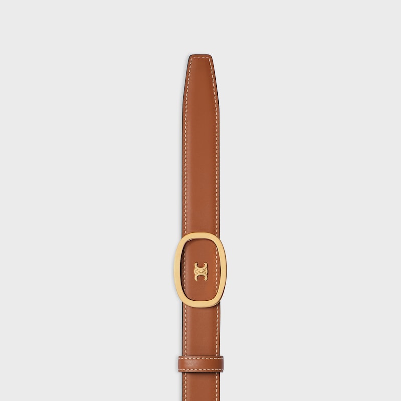 medium 25mm reversible celine alix belt in taurillon and natural calfskin