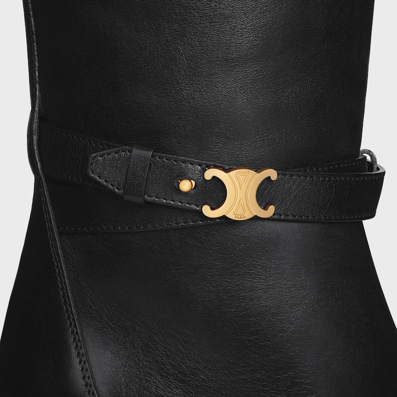 celine garance triomphe strap high boot in calfskin