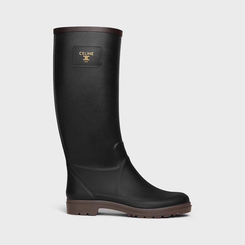 celine rain boots in natural rubber