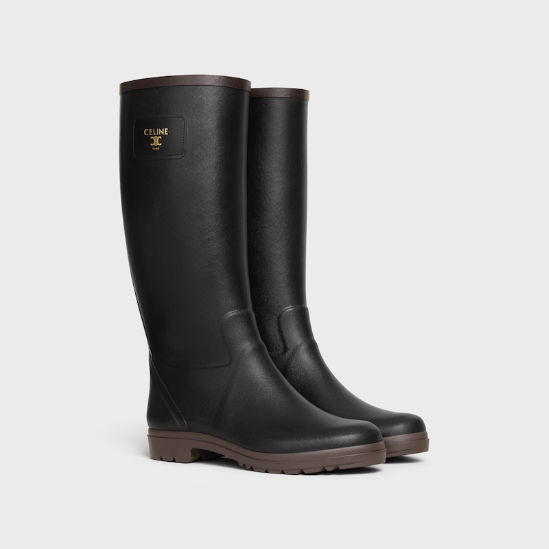 celine rain boots in natural rubber