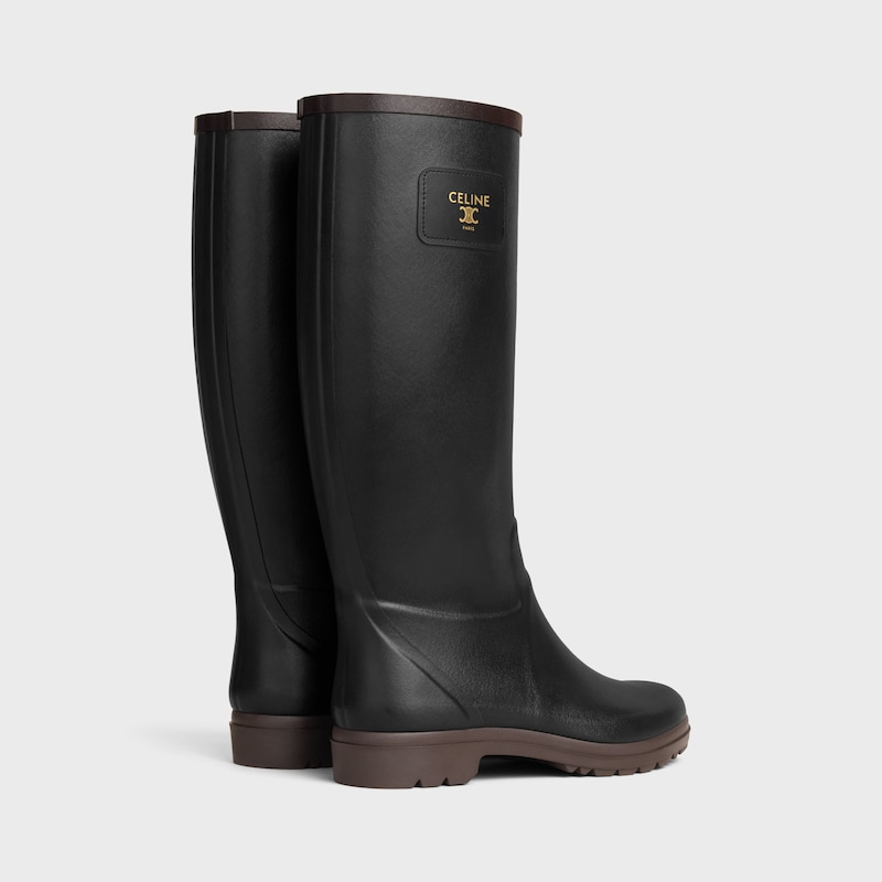 celine rain boots in natural rubber