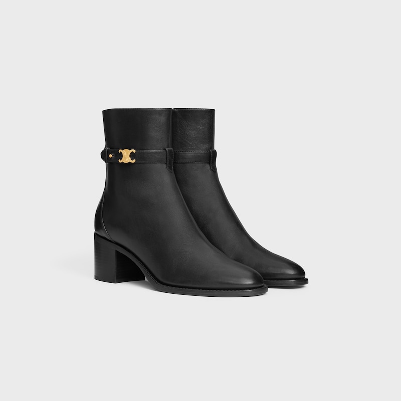 celine garance triomphe strap boot in calfskin