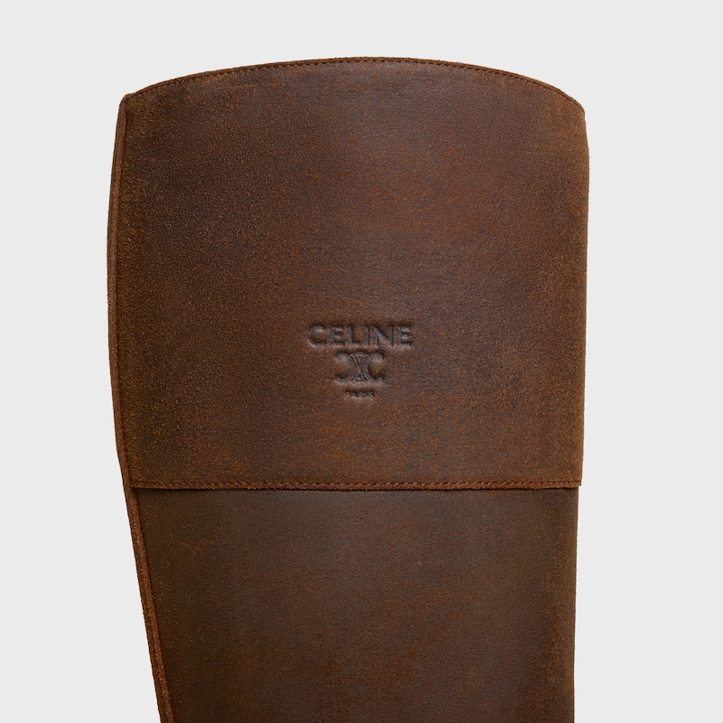 margaret - high boot in waxed suede calfskin