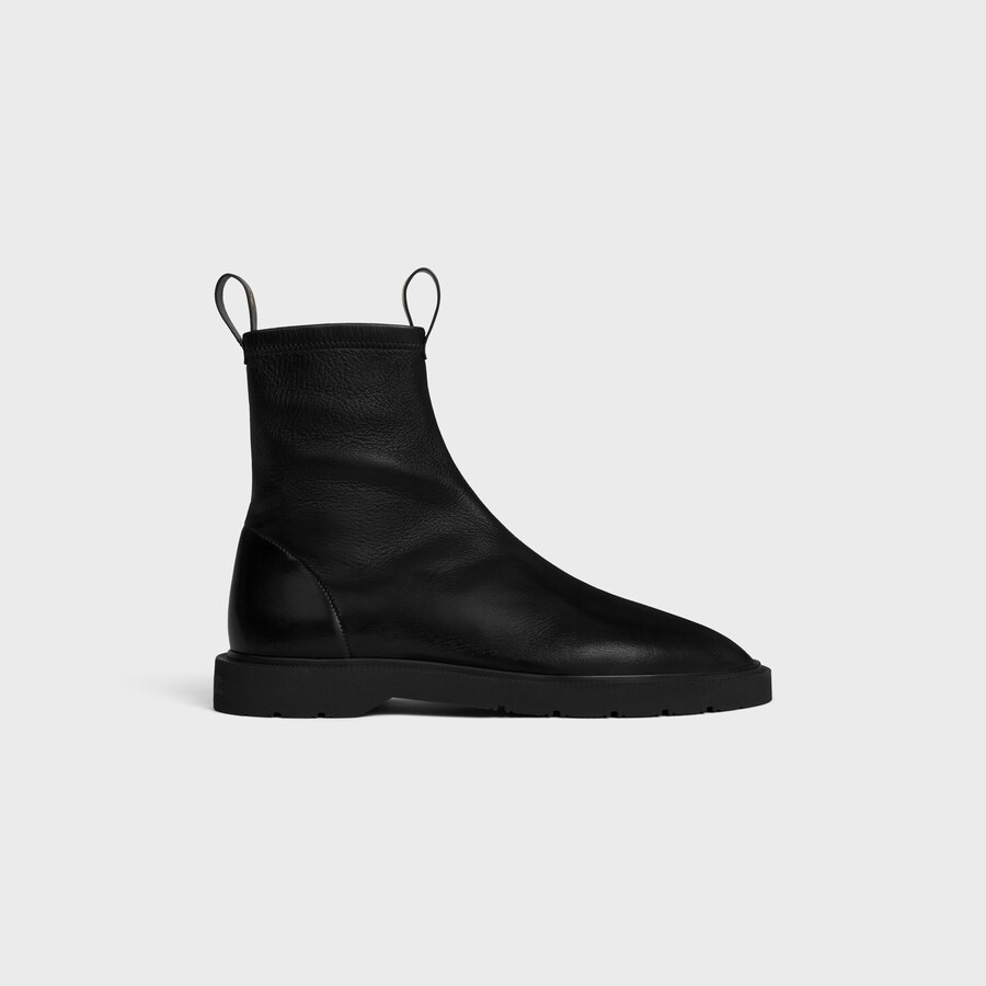 flow - zipped boot in stretch lambskin
