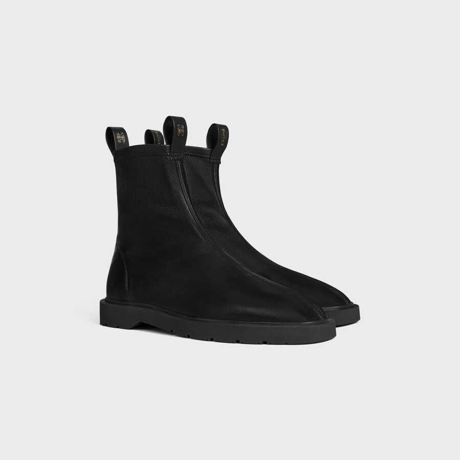 flow - zipped boot in stretch lambskin
