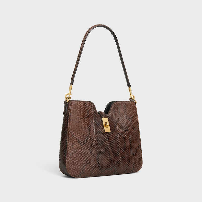 small camille 16 soft bag in python