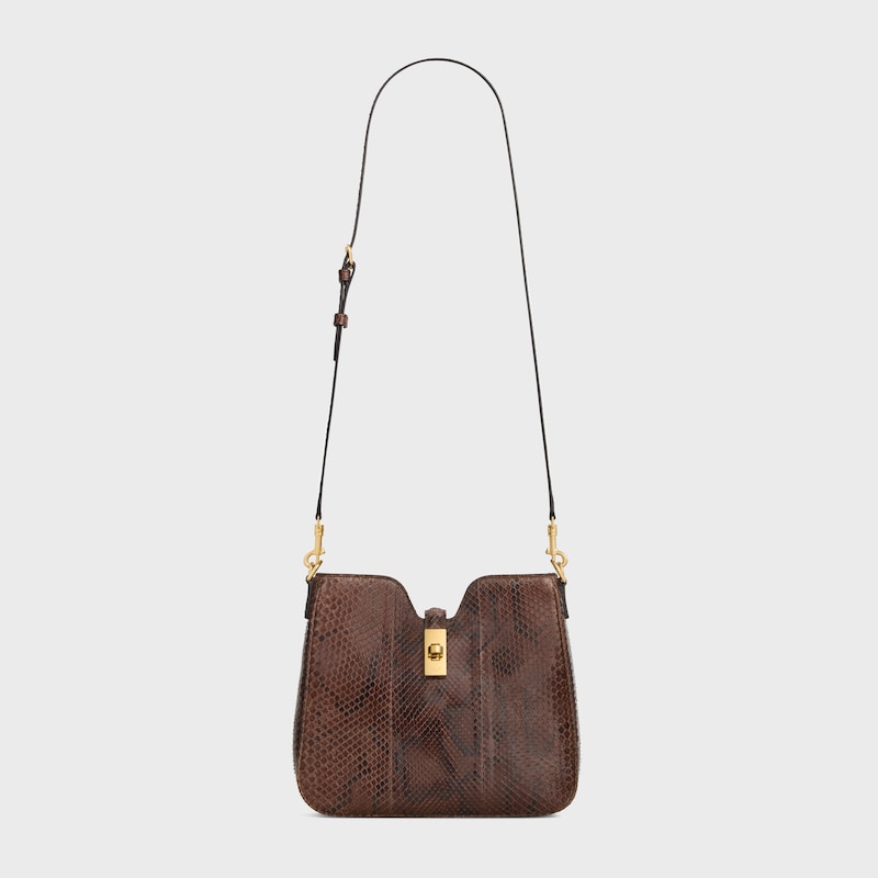 small camille 16 soft bag in python