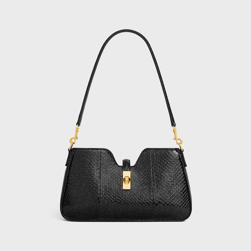 shoulder camille 16 soft in python glitter
