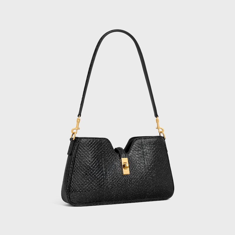 shoulder camille 16 soft in python glitter