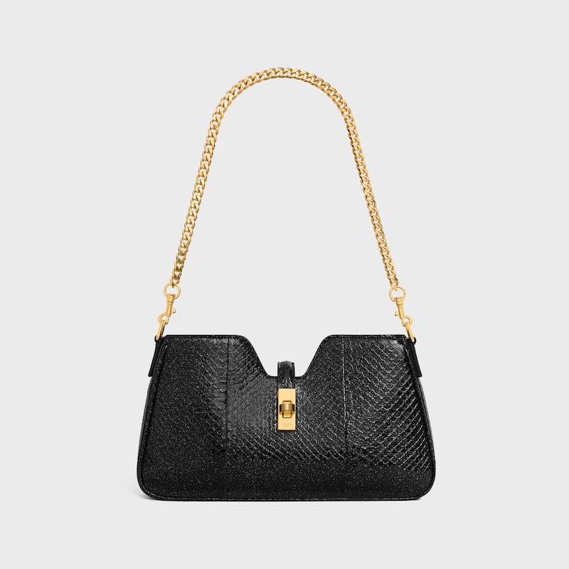 shoulder camille 16 soft in python glitter