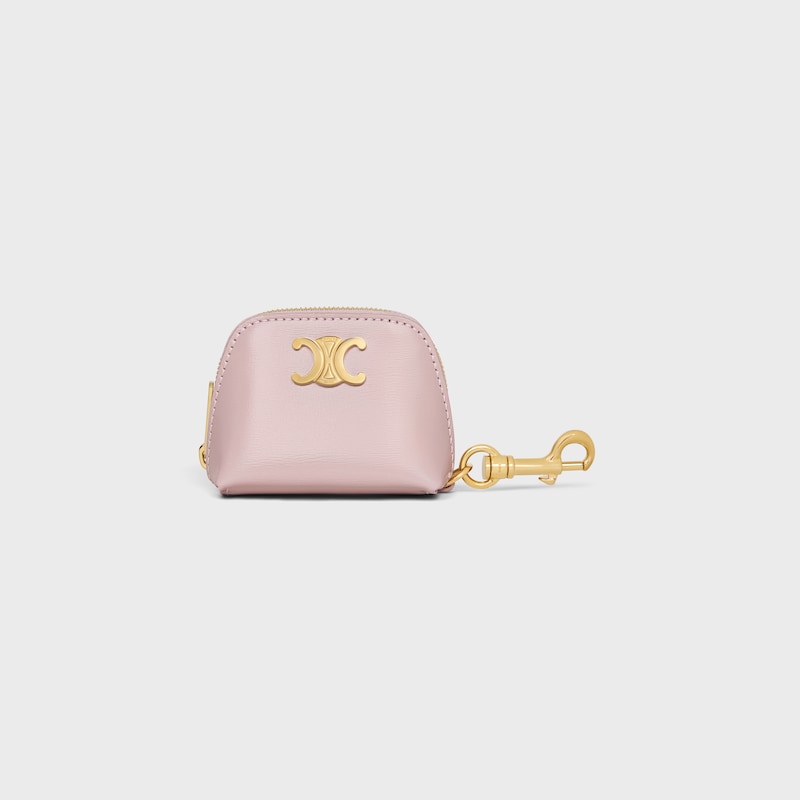 micro triomphe charm in shiny calfskin