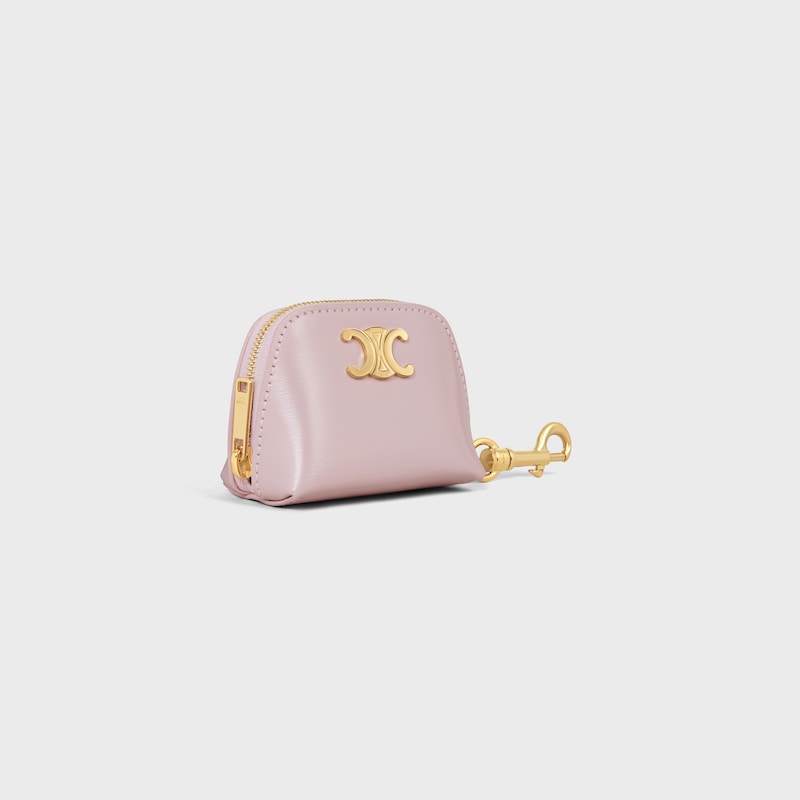 micro triomphe charm in shiny calfskin