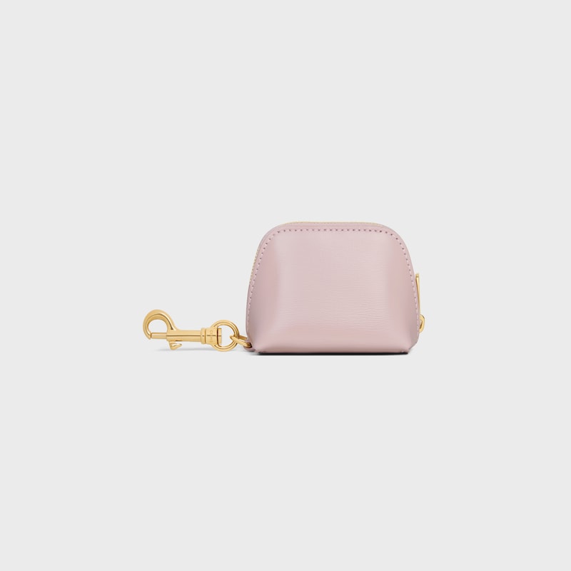 micro triomphe charm in shiny calfskin