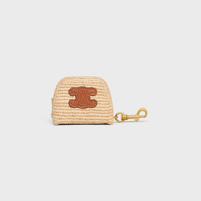 micro triomphe charm in raffia