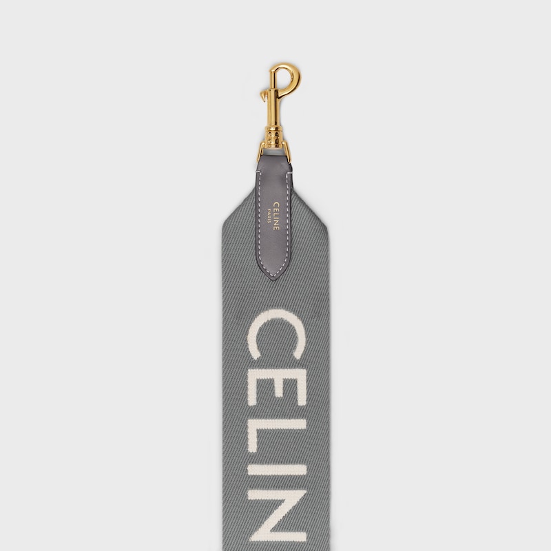long strap in wool with celine jacquard