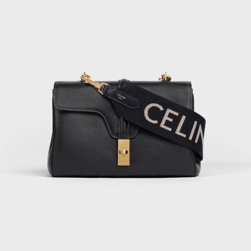 long strap in wool with celine jacquard