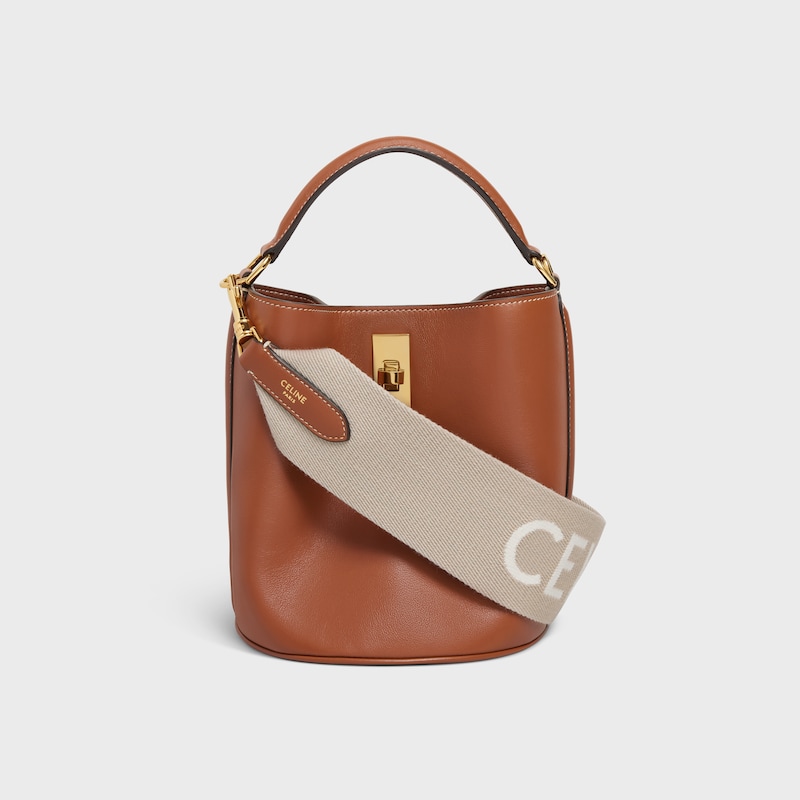 short strap in wool with celine jacquard with gold finishing