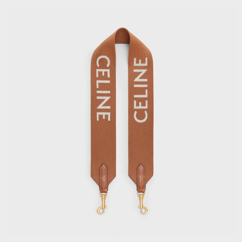 short strap in wool with celine jacquard