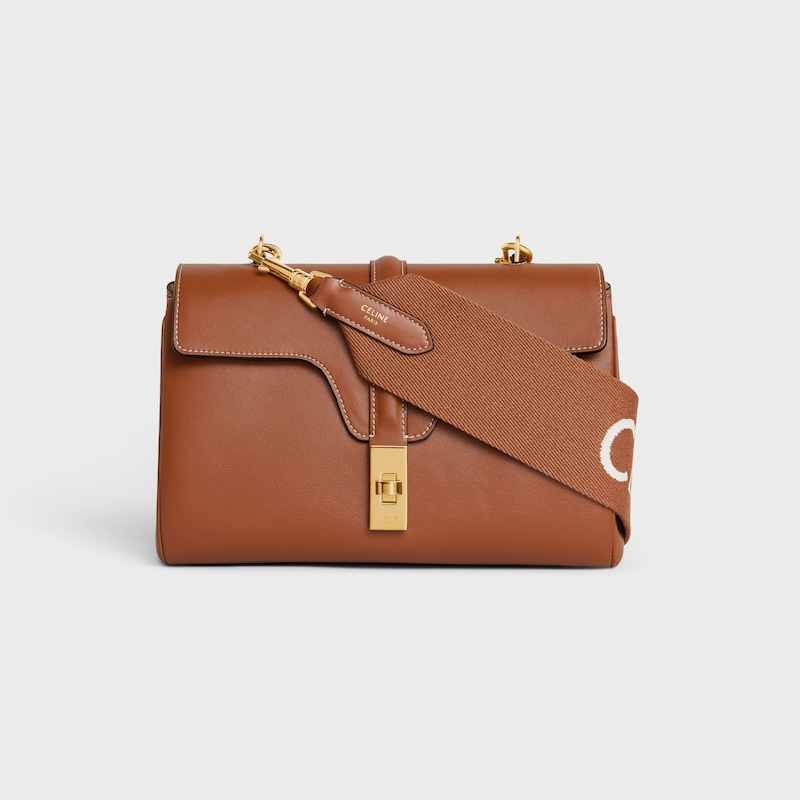 short strap in wool with celine jacquard