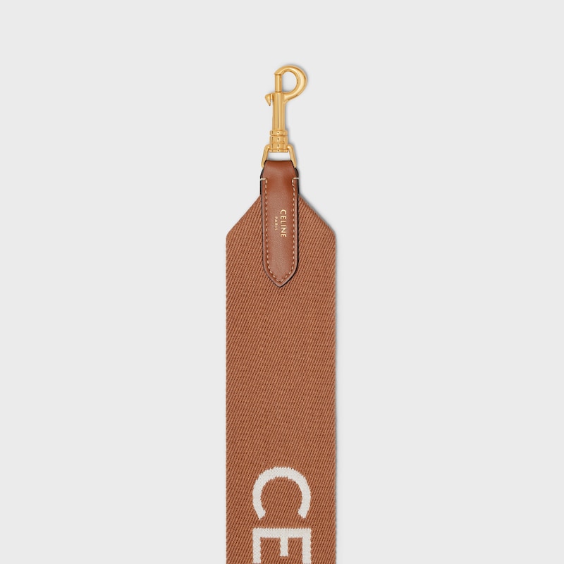 short strap in wool with celine jacquard