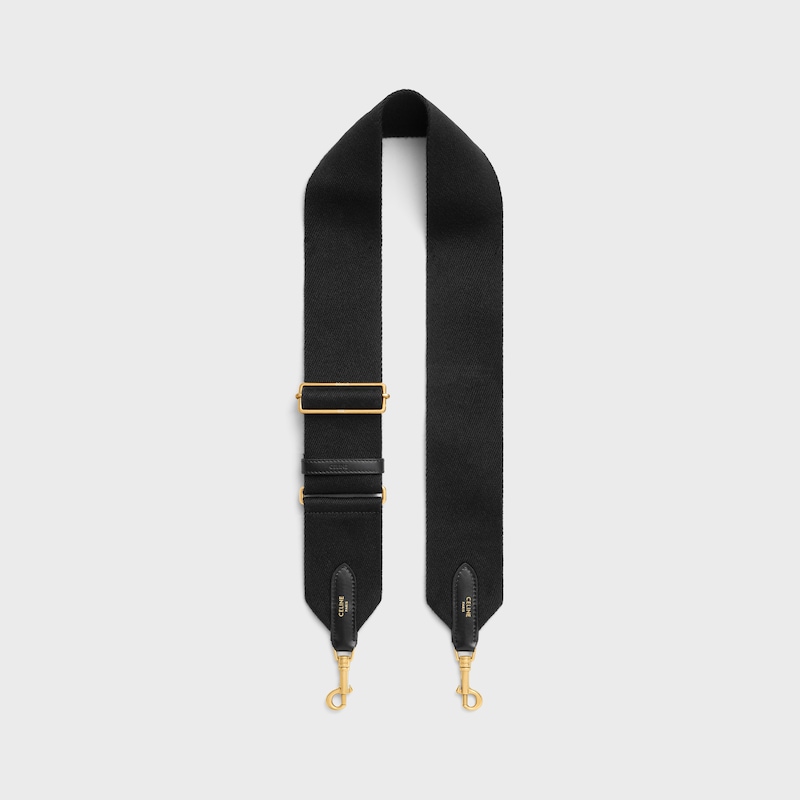 adjustable strap in wool with gold finishing