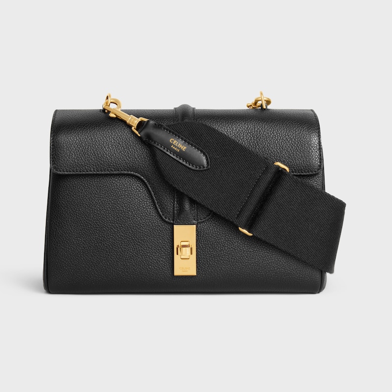 adjustable strap in wool with gold finishing