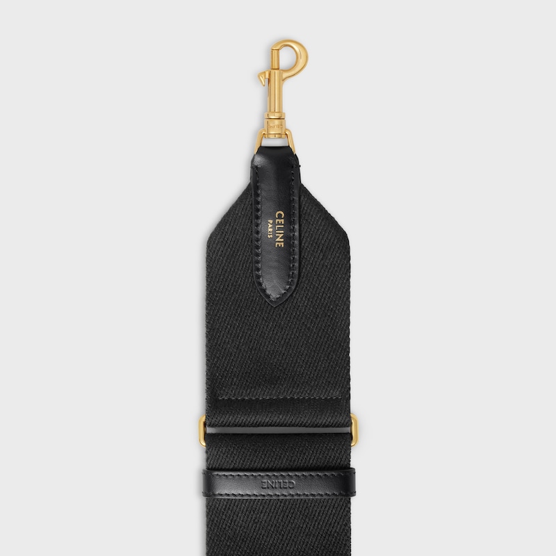 adjustable strap in wool with gold finishing