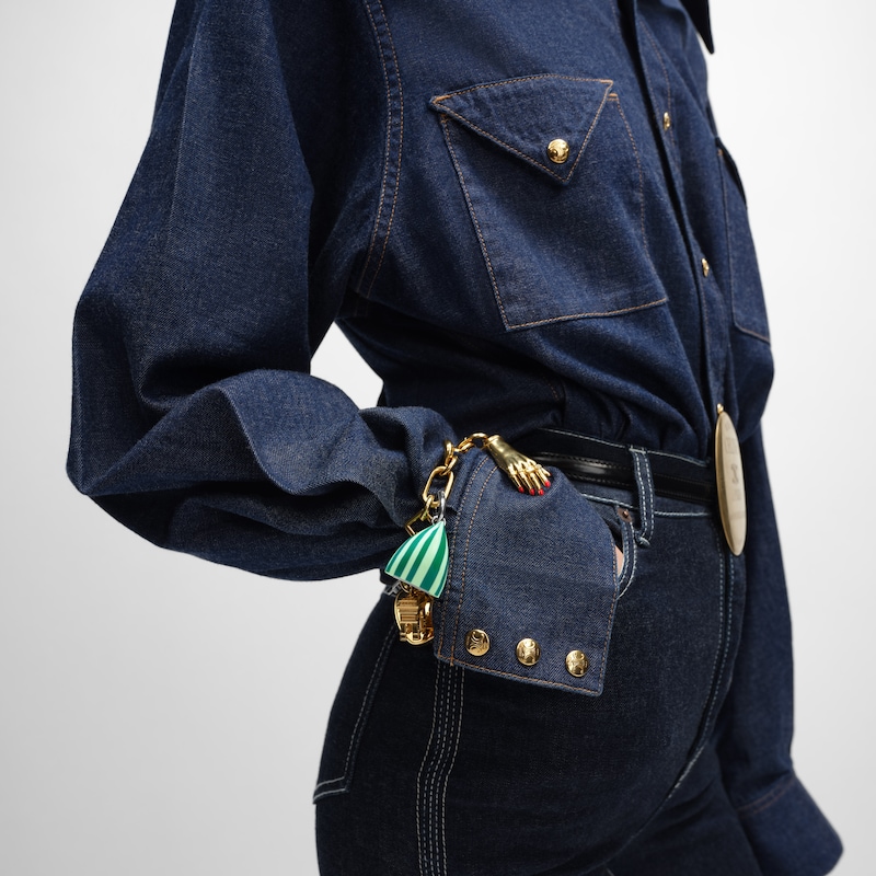 celine charms berlingot in resin and brass with rhodium finish