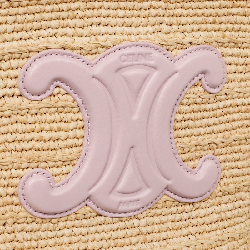 teen supple celine classic panier in raffia and calfskin