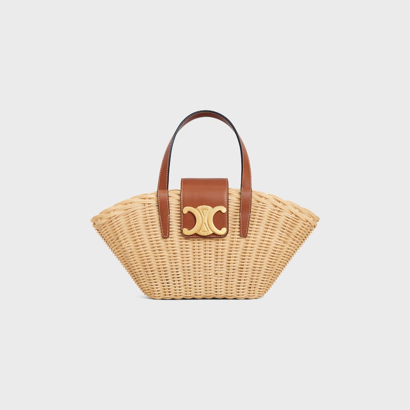 teen couffin in wicker and natural calfskin