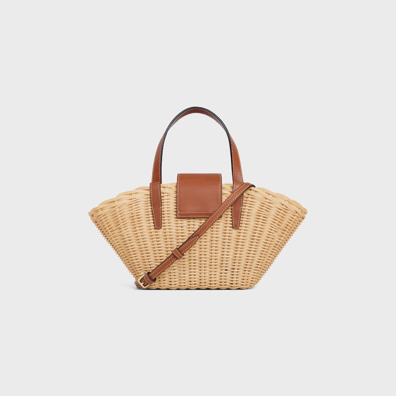 teen couffin in wicker and natural calfskin